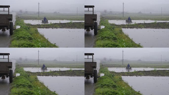 春耕春季耕田土地耕种耕地农民