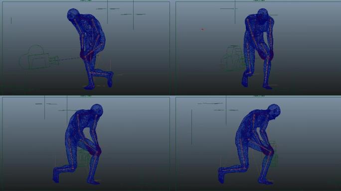 人体医疗绑定人体带骨骼3D模型可做各种姿