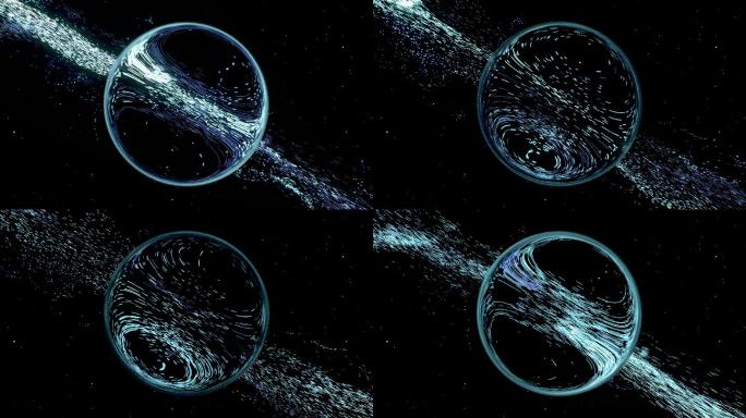 魔幻粒子特效与水晶球3D渲染