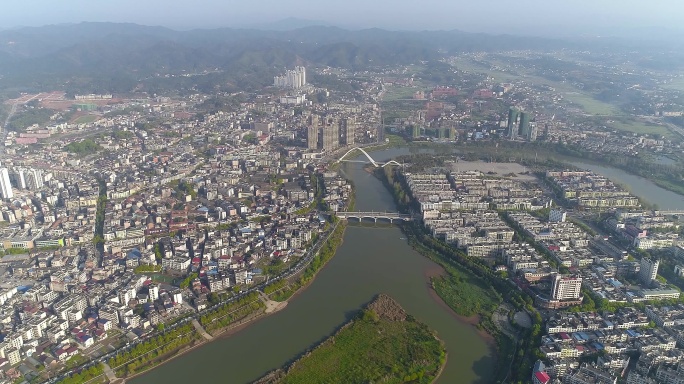 平江县城全景