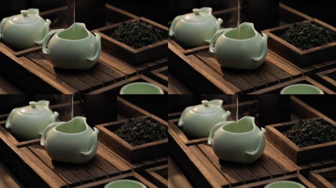 4K茶壶倒水沏茶功夫茶茶道文化视频素材
