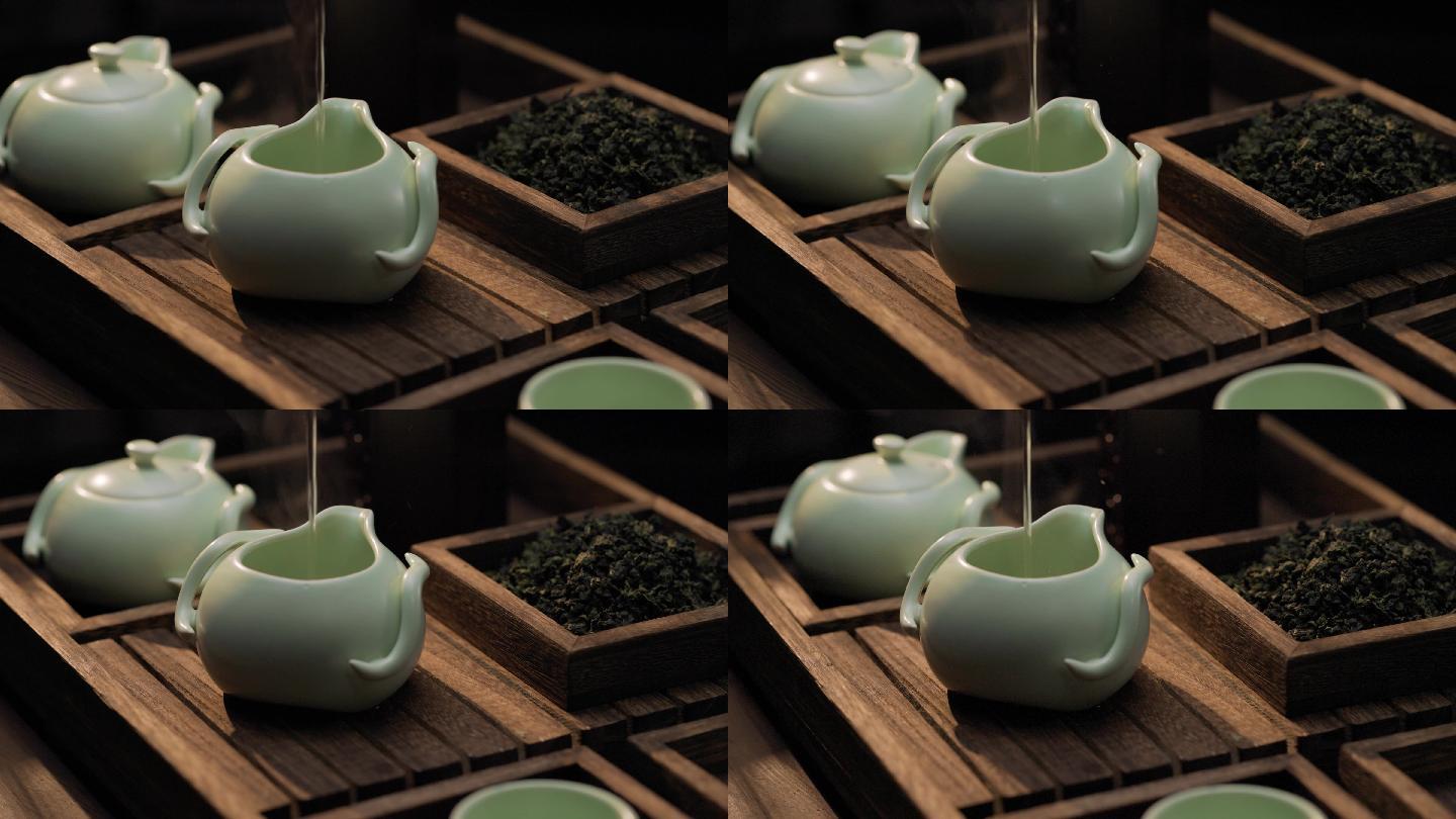 4K茶壶倒水沏茶功夫茶茶道文化视频素材