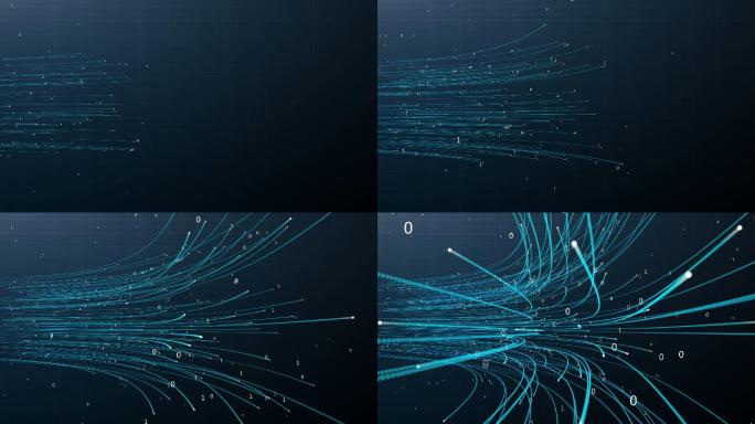4K数据流流线数字科技视频素材