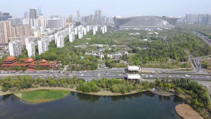 成都环球中心锦城湖公园绕城生态圈