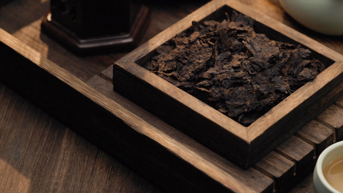 4K普洱砖茶茶砖茶道文化视频素材