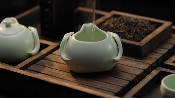 4K红茶茶叶功夫茶视频素材