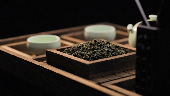 4K茶叶茶具绿茶实拍视频素材