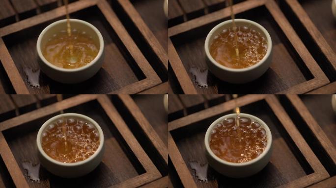 4K茶杯倒茶视频素材