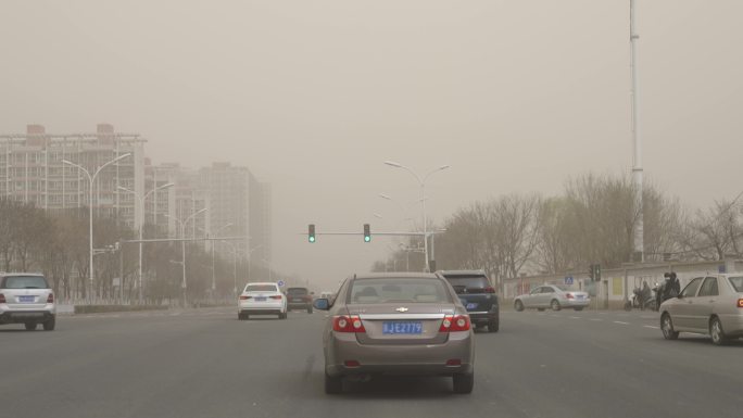 【4k】北京沙尘暴环境污染恶劣天气