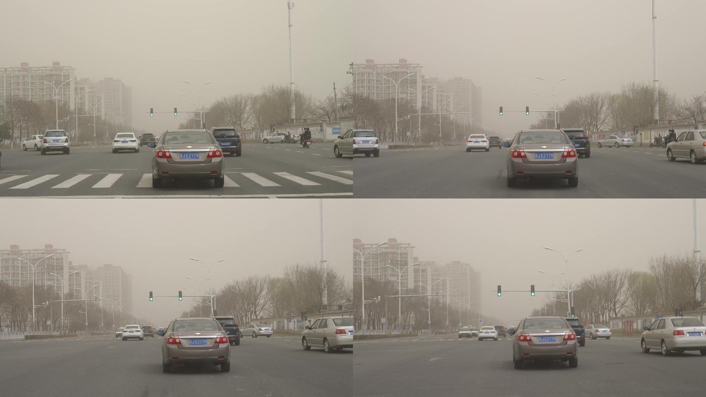 【4k】北京沙尘暴环境污染恶劣天气