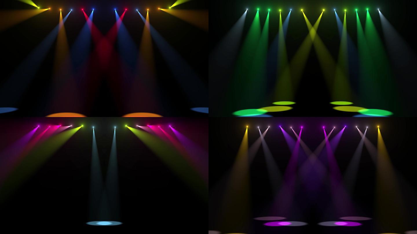 七彩彩色舞台灯光摇摆射灯全屏对称