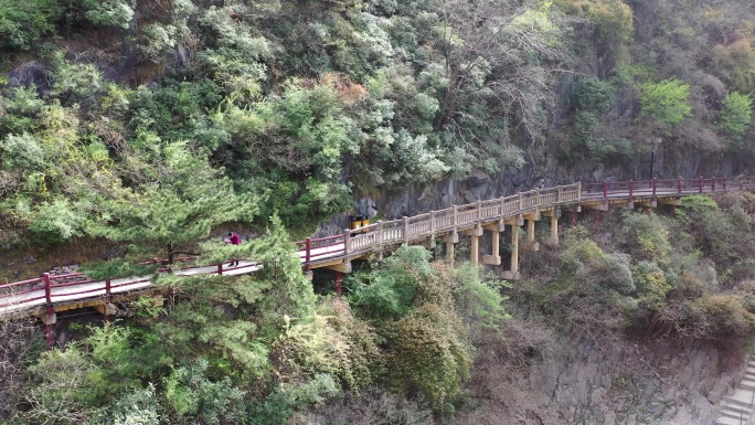 陕西汉中勉县石门栈道航拍
