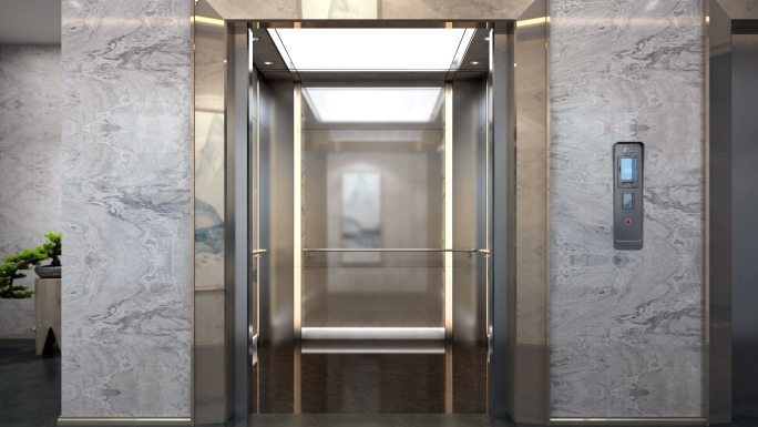 三维入户电梯厅 电梯厅电梯间电梯电梯电梯