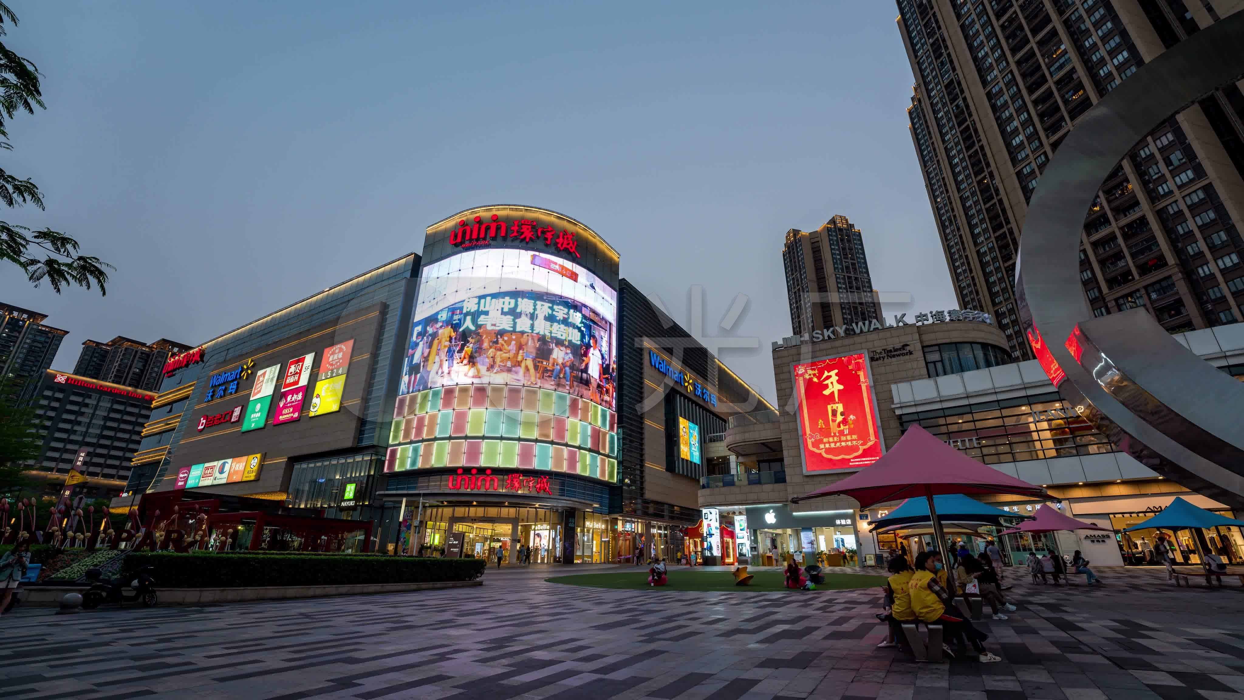 4k60p佛山千灯湖环宇城大范围移动延时