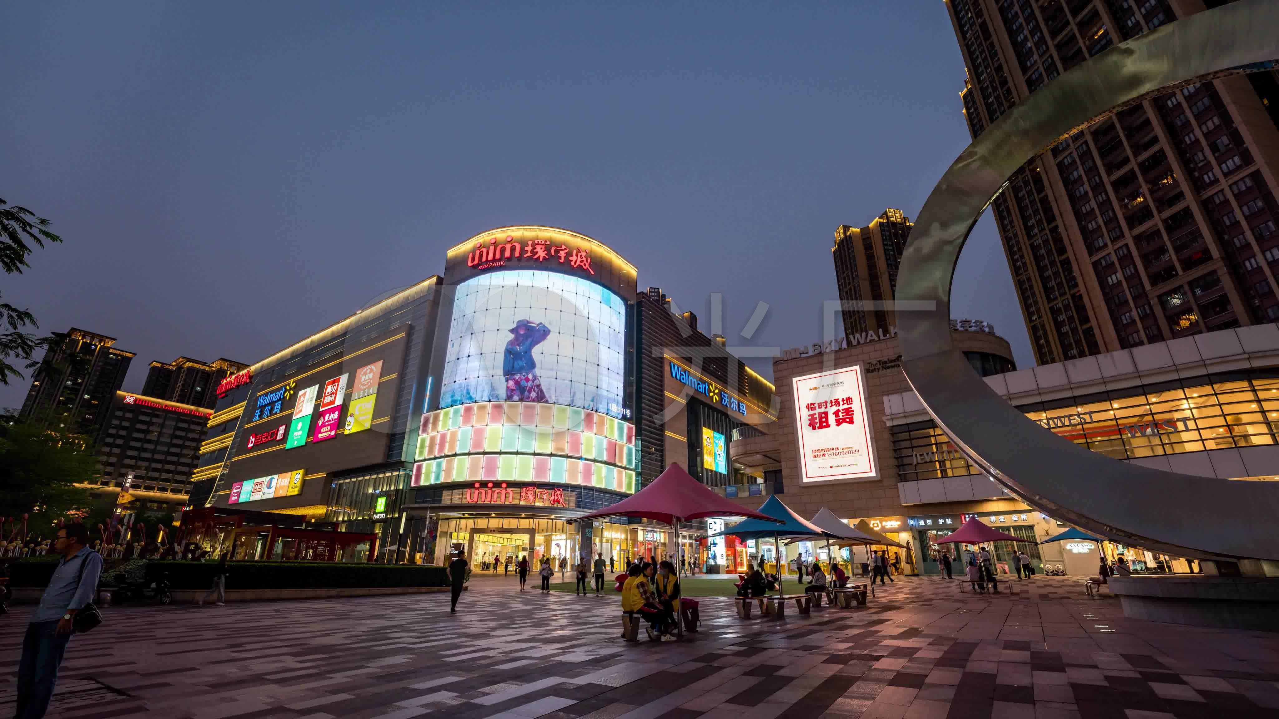 4k60p佛山千灯湖环宇城大范围移动延时