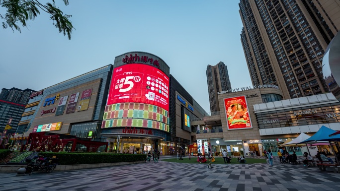 4k60p佛山千灯湖环宇城大范围移动延时