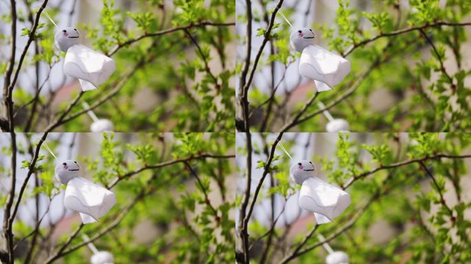 微风吹动的晴天娃娃