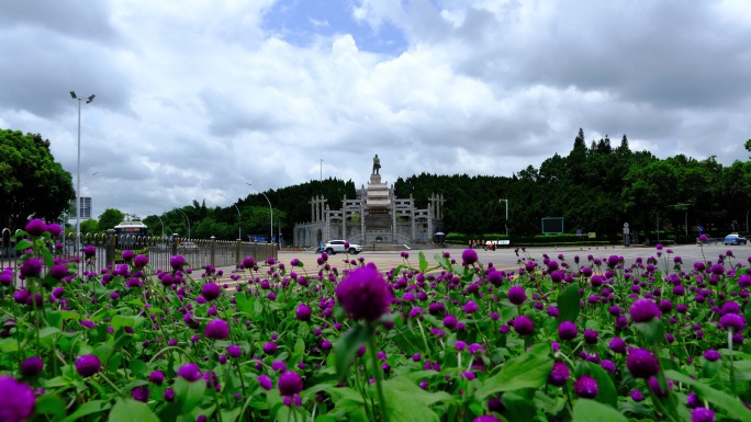 中山地标孙文公园超广角全景