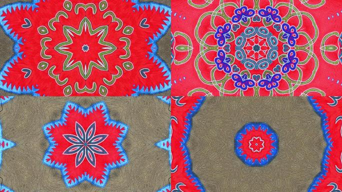 时尚民族风水族非遗马尾绣4K酷炫大屏幕