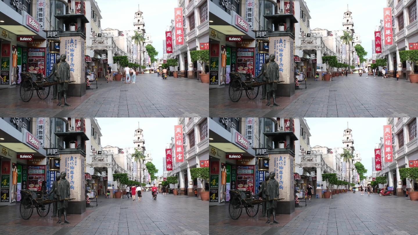 中山文化步行街快速人流