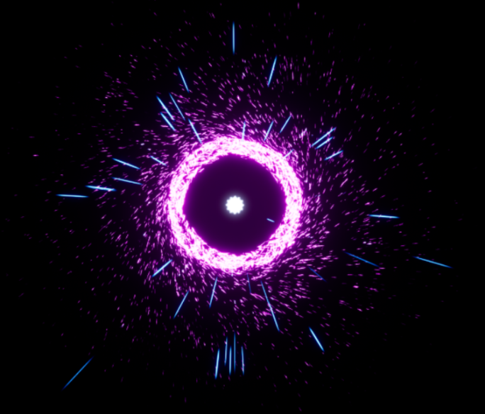 超漂亮粉色粒子圆环--带透明通道