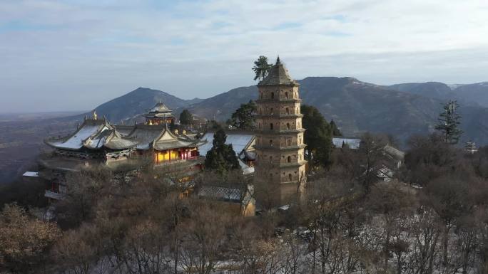 冬日甘肃平凉崆峒山