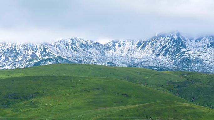 4K川西草原雪山延时068