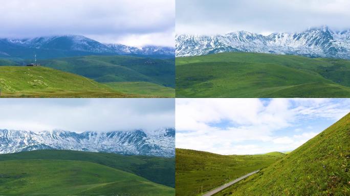 4K川西草原雪山延时068