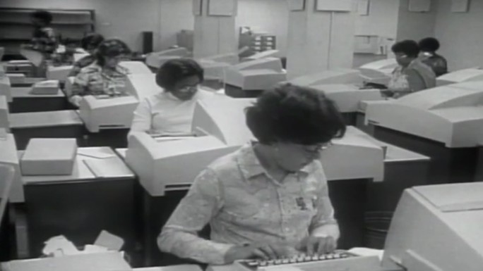 70年代电脑办公办公室上班