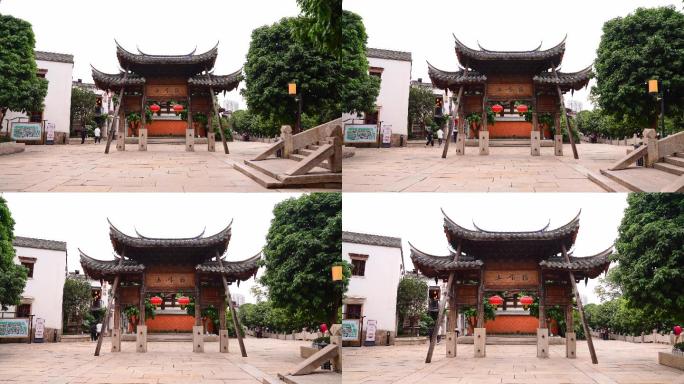 福州航拍上下杭古建文化旅游