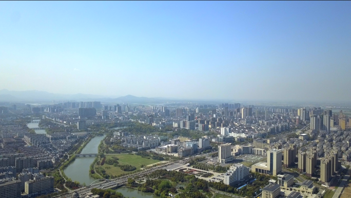 【4K】安徽池州市大气航拍