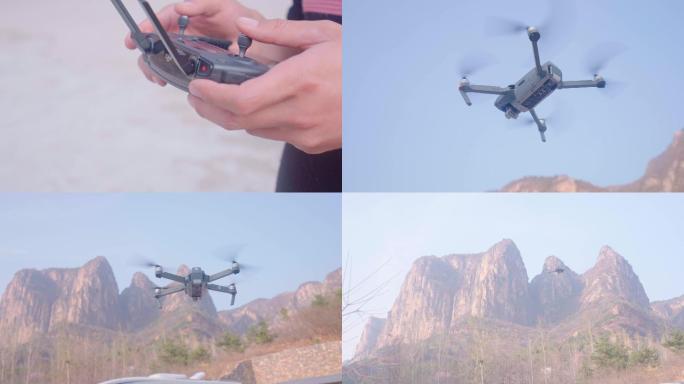 4K操控大疆无人机飞行-科技智能飞行器