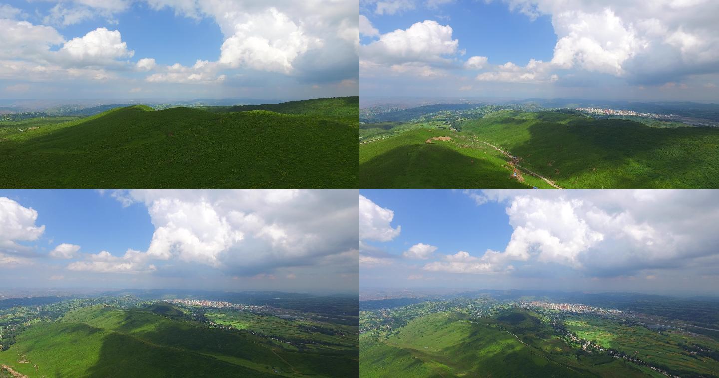 河西走廊甘肃积石山县黄草坪风景