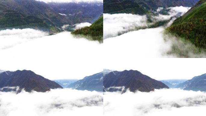 云雾间的高山