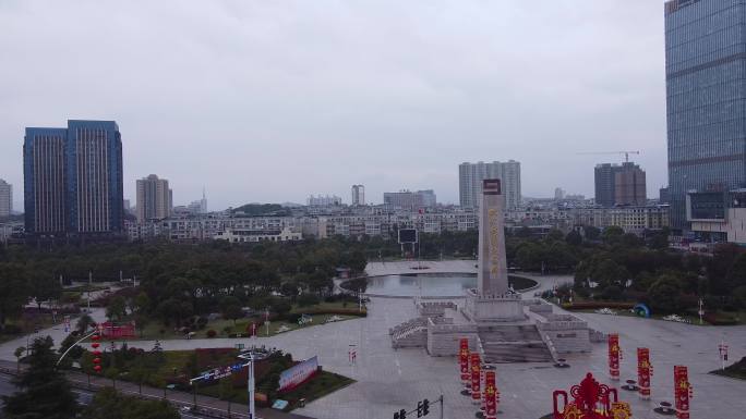 江西萍乡地标航拍素材萍乡市城市