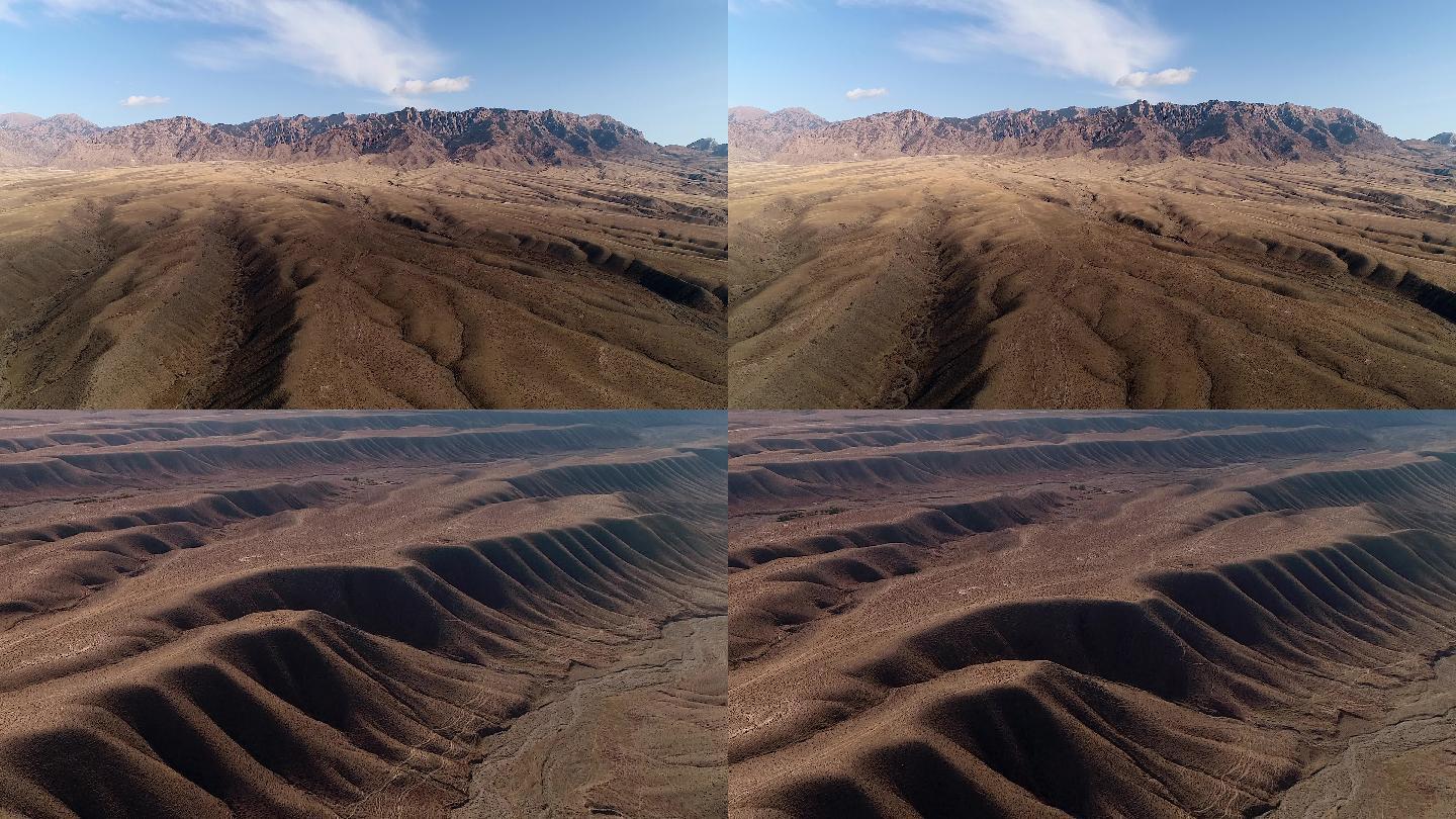 4k贺兰山草原地形航拍