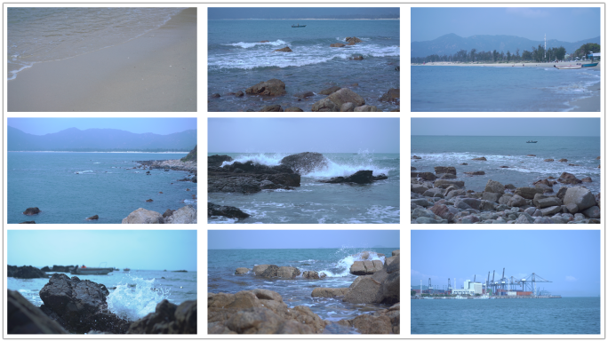 大海海水海边空镜合集