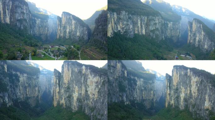 重庆奉节三峡原乡旱夔门景区航拍