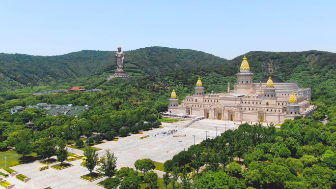 4k航拍灵山胜境5A景区