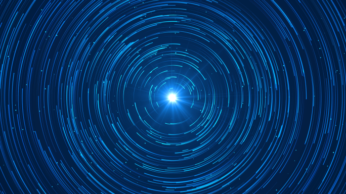 4K蓝色星轨星云粒子循环背景视频