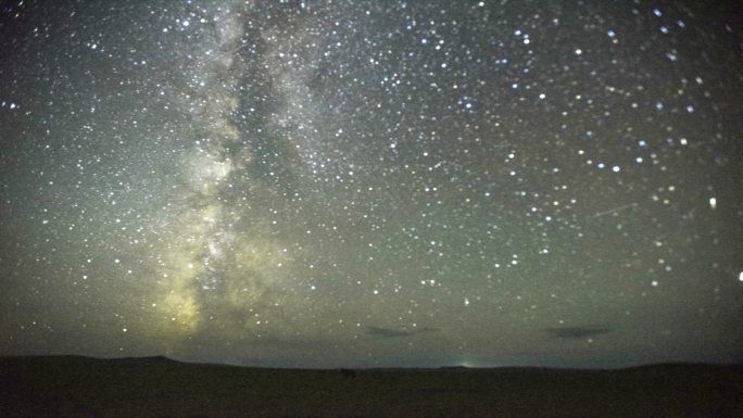 内蒙古乌拉盖草原星空延时摄影