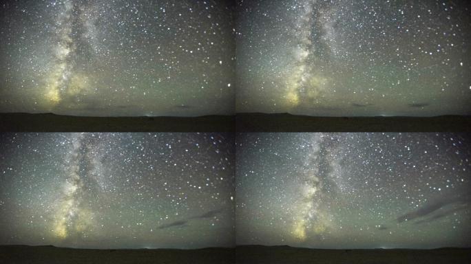 内蒙古乌拉盖草原星空延时摄影