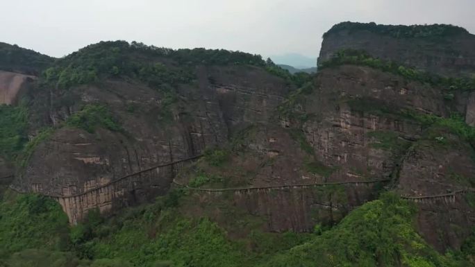 无人机高清航拍龙虎山风景