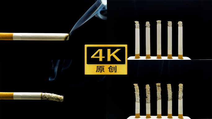【4K延时】烟燃烧-吸烟