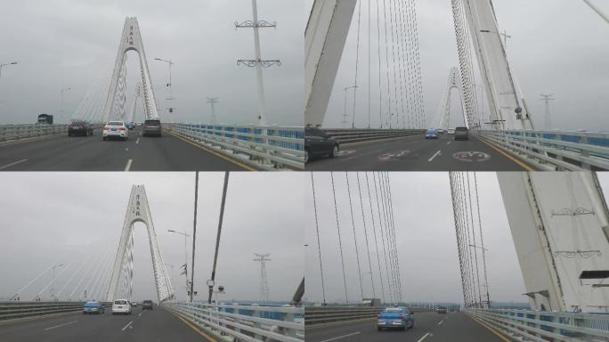 车辆驶过文昌清澜大桥跨海大桥4K