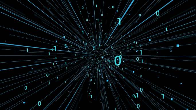 点线数字图标放射粒子