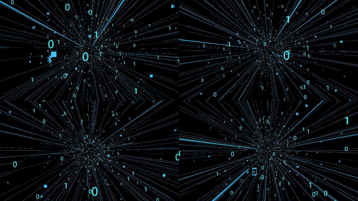 点线数字图标放射粒子