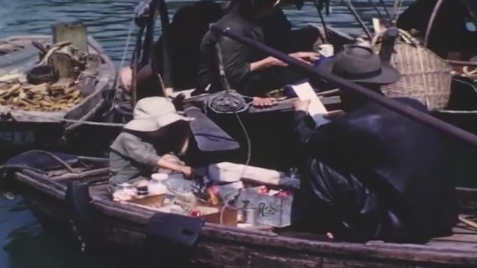 70年代渔民渔船