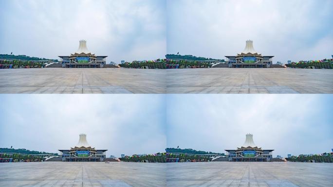 广西南宁国际会展中心城市风光风景延时