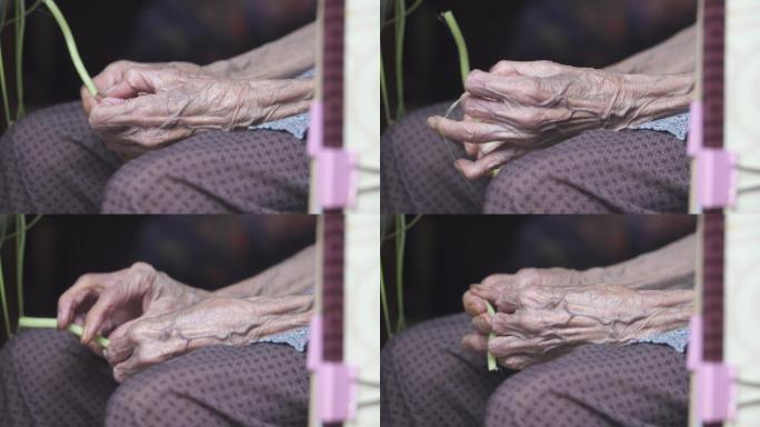 【4k】百岁老人老人的手岁月